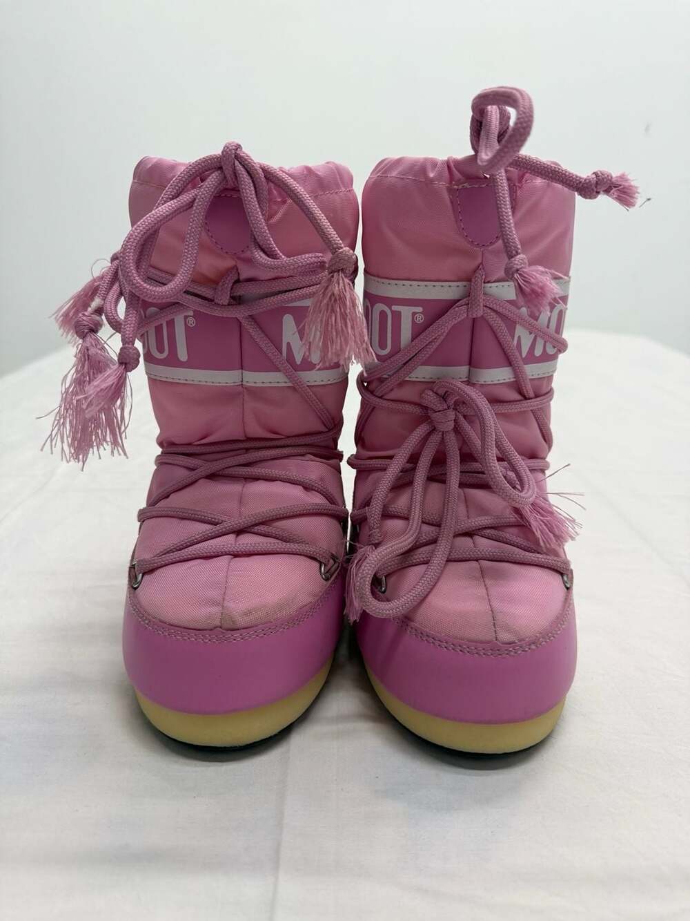 Moon Boot Icon Nylon Snow Kids Boots Pink Size 10C/12.5